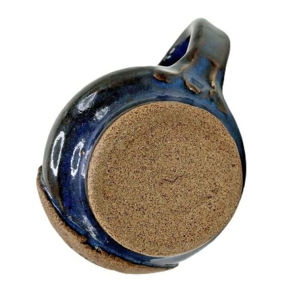 ☕ Perk Avenue Mug 🤎💙 Vintage Signed Pottery Madison GA - Picture 6 of 12